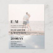 クラシックはっきりしたPHOTO OVERLAY WEDDING INVITE BUDGET (正面)