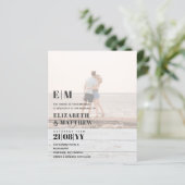クラシックはっきりしたPHOTO OVERLAY WEDDING INVITE BUDGET (スタンド正面)