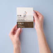 クラシックはっきりしたPHOTO OVERLAY WEDDING INVITE BUDGET チラシ (手)