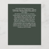 クラシックはっきりしたPHOTO OVERLAY WEDDING INVITE BUDGET チラシ (裏面)