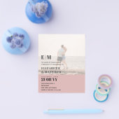 クラシックはっきりしたPHOTO OVERLAY WEDDING INVITE BUDGET チラシ (シングル)