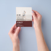 クラシックはっきりしたPHOTO OVERLAY WEDDING INVITE BUDGET チラシ (手)