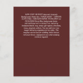 クラシックはっきりしたPHOTO OVERLAY WEDDING INVITE BUDGET チラシ (裏面)