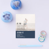 クラシックはっきりしたPHOTO OVERLAY WEDDING INVITE BUDGET チラシ (シングル)