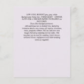 クラシックはっきりしたPHOTO OVERLAY WEDDING INVITE BUDGET チラシ (裏面)