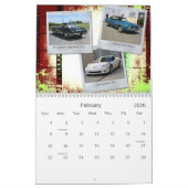 クラシックは車のカレンダーに乗ります カレンダー (2月 2026)