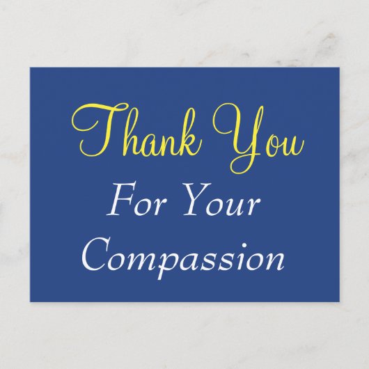 クラシックは"あなたの同情のために"の郵便はがき感謝していしています ポストカード (正面)