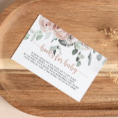 クラシックほこりっぽいピンクのバラ赤ちゃんシャワー予約リクエスト エンクロージャーカード