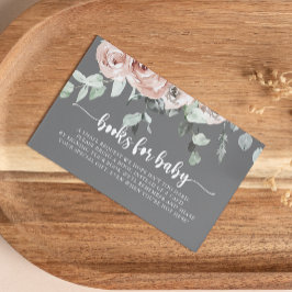 クラシックほこりっぽいピンクのバラ赤ちゃんシャワー予約リクエスト エンクロージャーカード