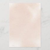 クラシックほこりっぽいピンク結婚ローズのご要望 アドバイスカード (裏面)