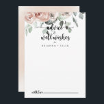 クラシックほこりっぽいピンク結婚ローズのご要望 アドバイスカード<br><div class="desc">このクラシックの埃結婚っぽいピンクのローズの願い事アドバイスカードは素朴な人に最適結婚である。このデザインはエレガント水彩色のほこりだらけのピンクのバラと緑の葉が美しい花束にきれいに組み合わされている。これらのカードはs、結婚ブライダルシャワー、ベビーシャワー、卒業式パーティーなどに最適だ。新郎新婦の名前、両親または卒業生の名前でカードをパーソナライズ。</div>