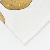 クラシックアイコニックNYCニューヨークシティフーズグルメ フリースブランケット (角)