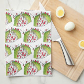 クラシックアイスバーグレタスくさびサラダグルメ キッチンタオル (四つ折り)