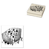 クラシックアイスバーグレタスくさびサラダグルメ ラバースタンプ (押印)