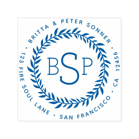 クラシックアイビーリーグ伝統的差出人住所 セルフインキングスタンプ (デザイン)