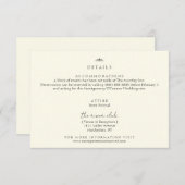 クラシックアイボリーの結婚詳細カード (正面/裏面)