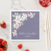 クラシックアイボリーピンクバラフローラ スタンダードランチョンナプキン (インサイチュ)