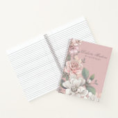 クラシックアイボリーピンクバラフローラ ノートブック (内部)