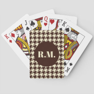 クラシックアイボリーペピタ千鳥格子の模様 トランプ