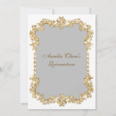 クラシックアイボリーホワエレガントイト金ゴールドティアラキンセアニェラ 招待状 (裏面)