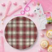 クラシックアイボリー ブラウン ラスト レッド プライド パターン ペーパープレート (パーティー)