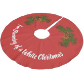 クラシックアカマツ ブラッシュドポリエステルツリースカート (アングル)