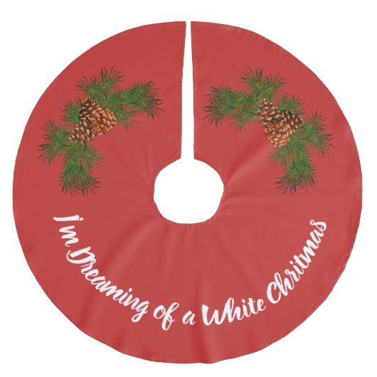 クラシックアカマツ ブラッシュドポリエステルツリースカート (正面)