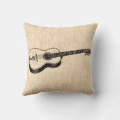 クラシックアコースティックギタースクリプト紙スタイル クッション (裏面)