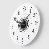 クラシックアナログ時計 – ホワイトスタンダード ラージ壁時計 (傾斜)