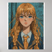 クラシックアニメの女子学生の肖像 ポスター (正面)