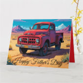 クラシックアメリカンピックアップ カード (黄色い花)