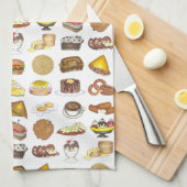 クラシックアメリカンランチカウンター脂っこいスプーンダイナー キッチンタオル (四つ折り)