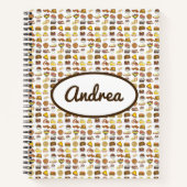 クラシックアメリカンランチカウンター脂っこいスプーンダイナー ノートブック (正面)