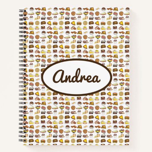 クラシックアメリカンランチカウンター脂っこいスプーンダイナー ノートブック (正面)