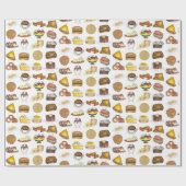 クラシックアメリカンランチカウンター脂っこいスプーンダイナー ラッピングペーパー (フラット)