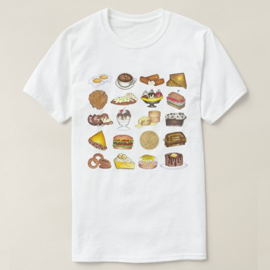 クラシックアメリカンランチカウンター脂っこいスプーンダイナー Tシャツ (デザイン正面)