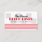 クラシックアメリカン50のディナーレストランレトロスタイル 名刺 (正面)