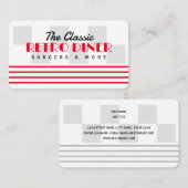 クラシックアメリカン50のディナーレストランレトロスタイル 名刺 (正面/裏面)