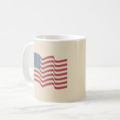 クラシックアメリカ国旗コーヒーマグ コーヒーマグカップ (正面左)