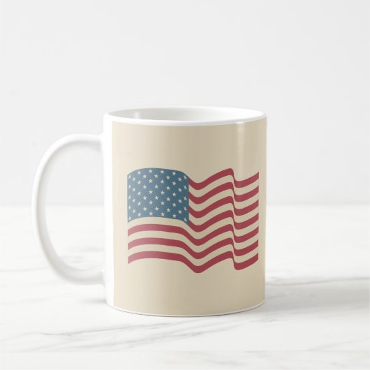 クラシックアメリカ国旗コーヒーマグ コーヒーマグカップ (左)