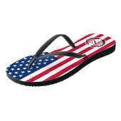 クラシックアメリカ国旗 ビーチサンダル (アングル)