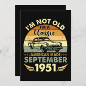 クラシックアメリカ製 1951年9月生まれ 招待状 (正面/裏面)