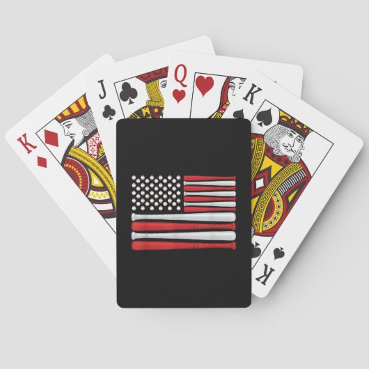 クラシックアメリカ野球国旗 – ヴィンテージ野球 トランプ (裏面)