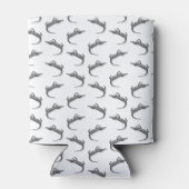 クラシックアリゲータプリントカスタム背景色 缶クーラー (裏面)