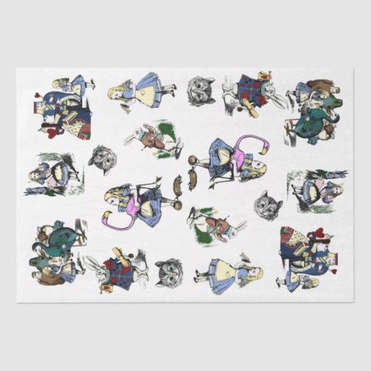 クラシックアリスinワンダーランドラビットチェシャーキャット 薄葉紙 (正面)