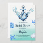 クラシックアンカー Nautical ウェディングシャワー招待状 招待状 (正面/裏面)