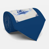 クラシックアンティアンデルフトブルータイル – 教会 ネクタイ (ロール)