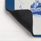 クラシックアンティアンデルフトブルータイル – 教会 マウスパッド (コーナー)