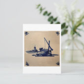 クラシックアンティアンデルフトブルータイル – 水井戸 招待状 (スタンド正面)