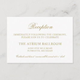 クラシックアンティークエレガント金ゴールドウェディングレセプション エンクロージャーカード